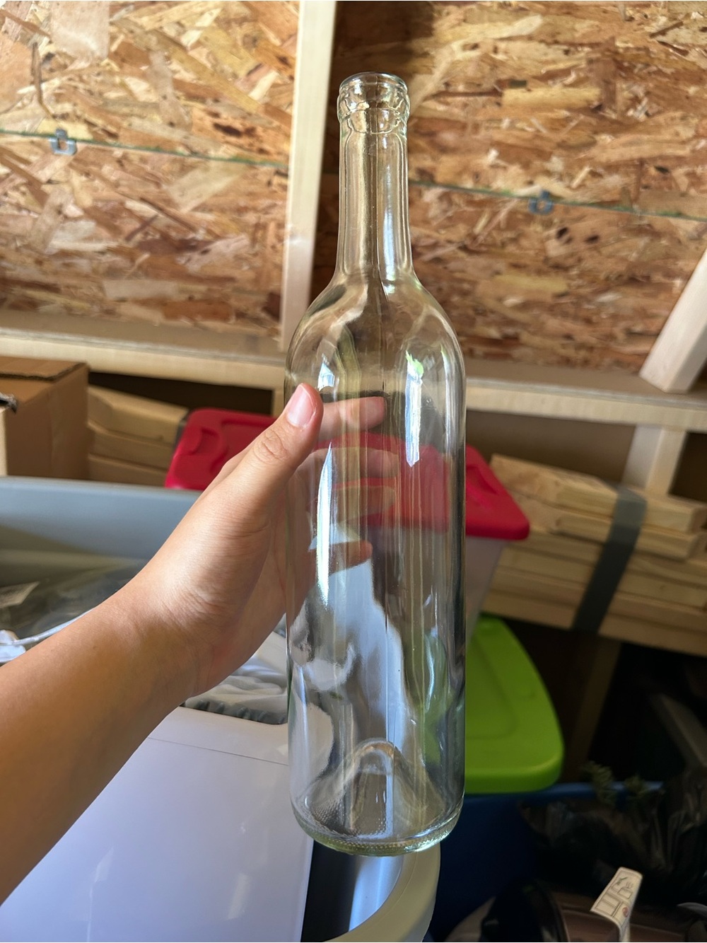 Clear Glass Wine Bottle - Classic Tall Bottle